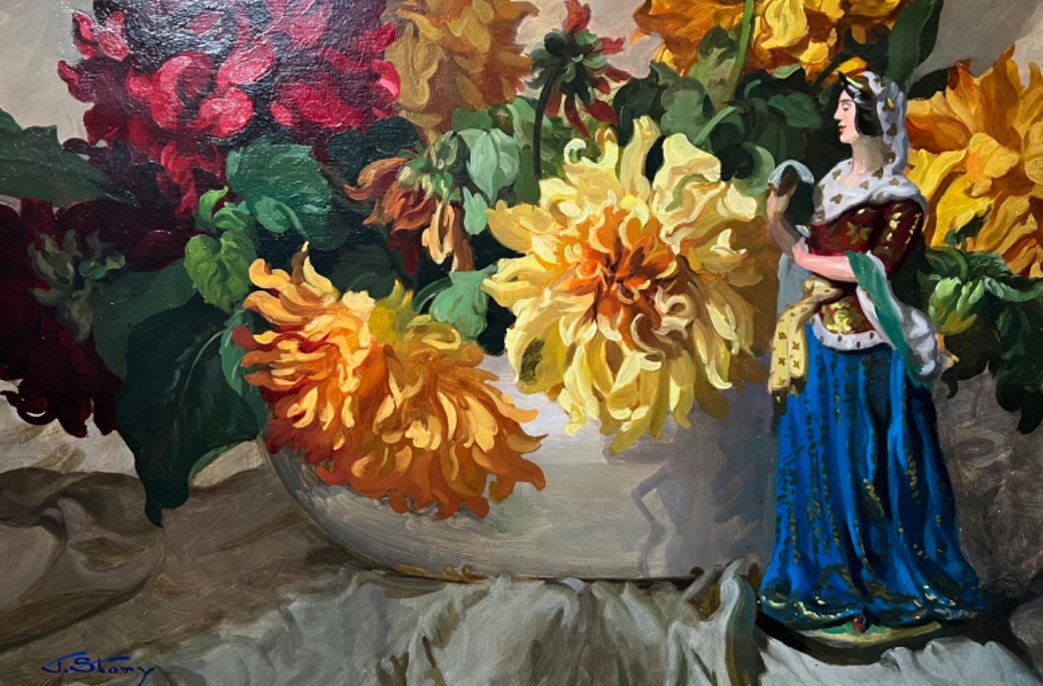 Stillife with flowers ( oil on canvas)