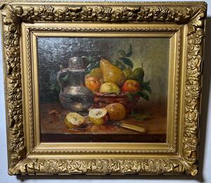 Stillife with fruit ( oil on canvas )