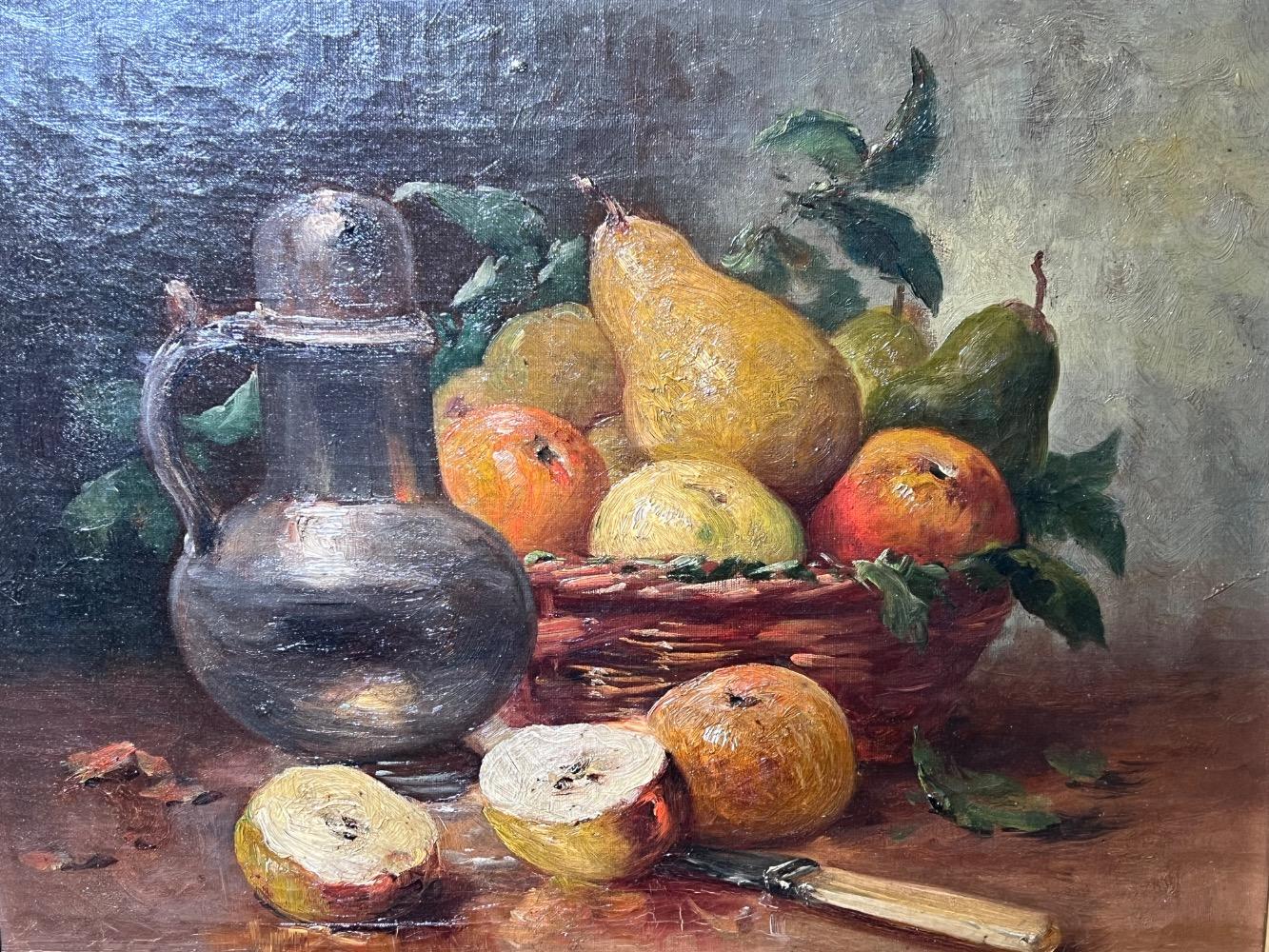 Stillife with fruit ( oil on canvas )