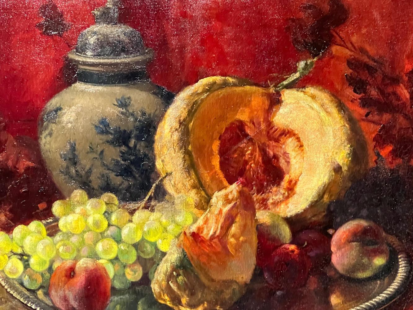 Stillife with fruit ( oil on canvas )