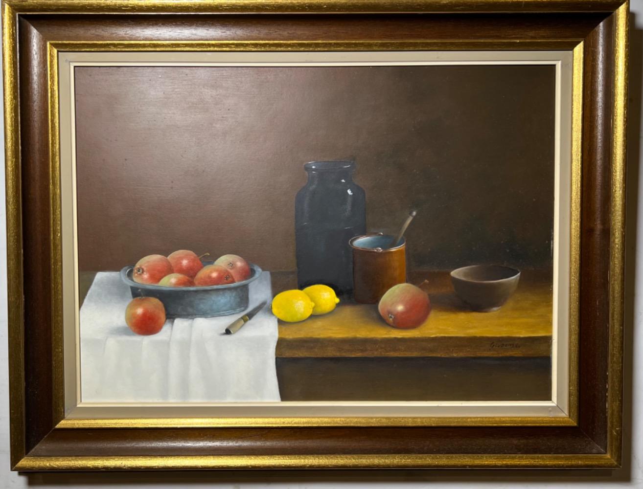 Stillife with fruit ( oil on panel )