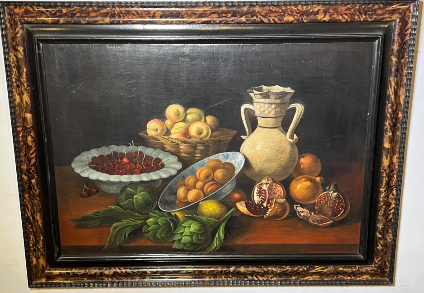 Stillife with fruit ( oil on canvas )