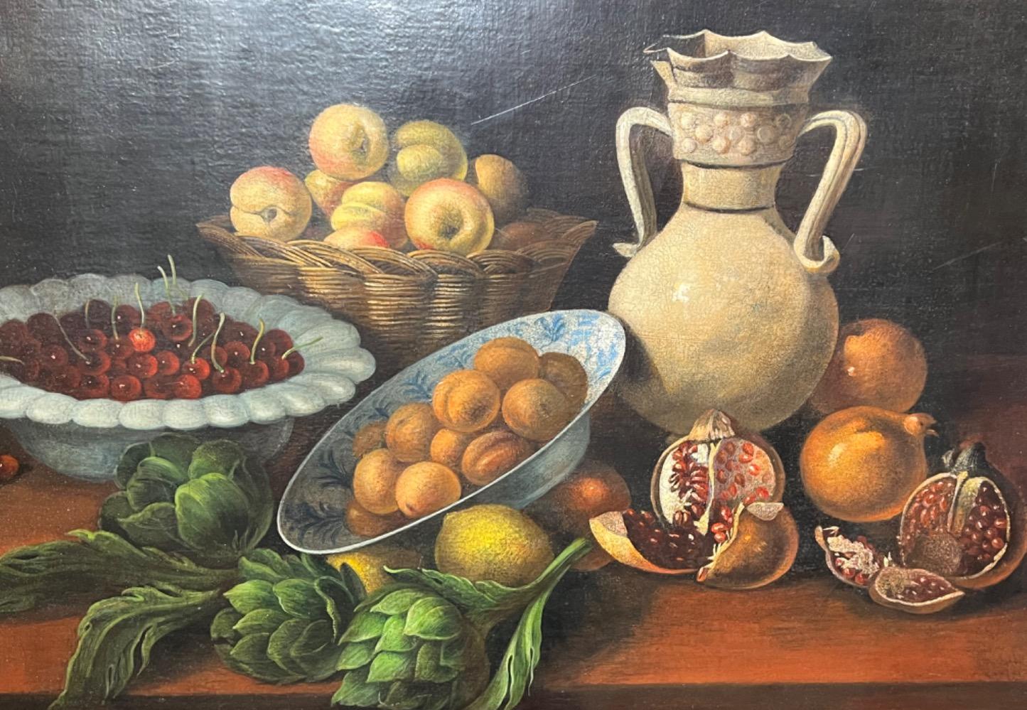 Stillife with fruit ( oil on canvas )