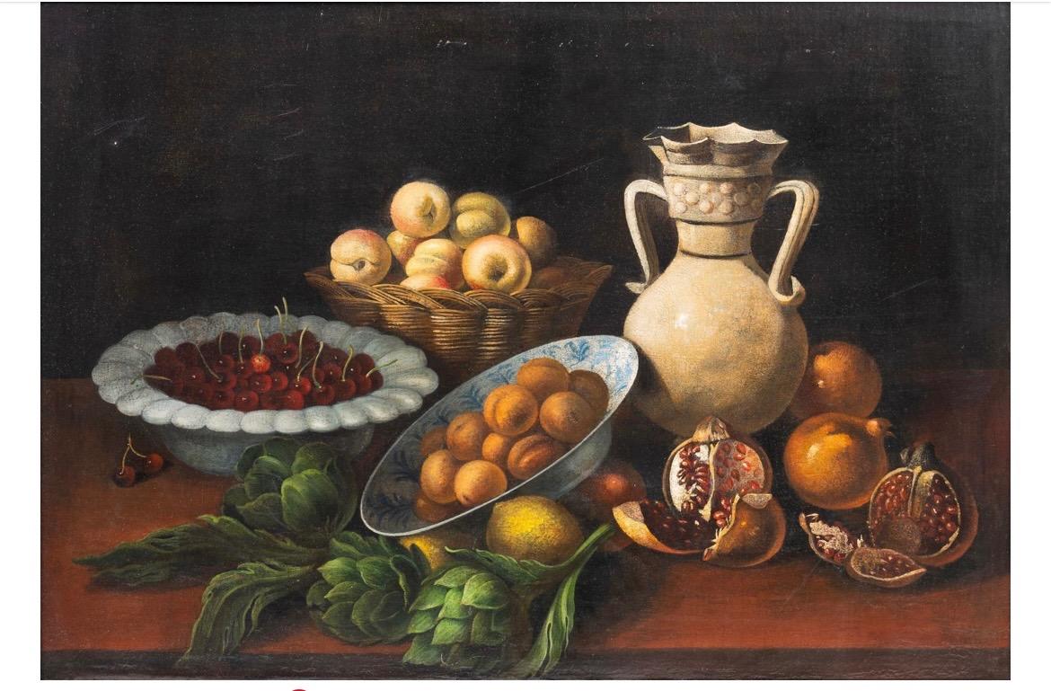 Stillife with fruit ( oil on canvas )