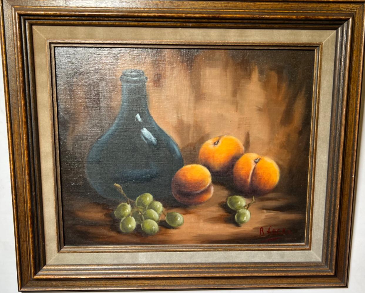 Stillife with fruit ( oil on canvas on board )