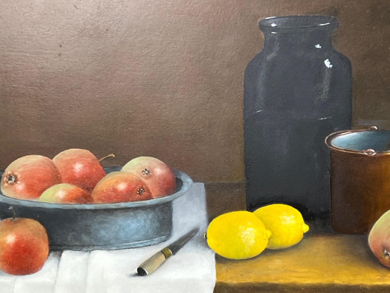 Stillife with fruit ( oil on panel )