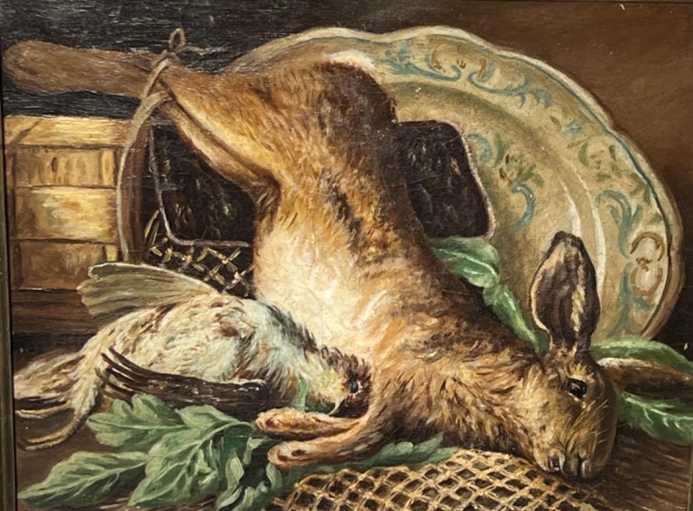 Stillife with game ( oil on canvas )