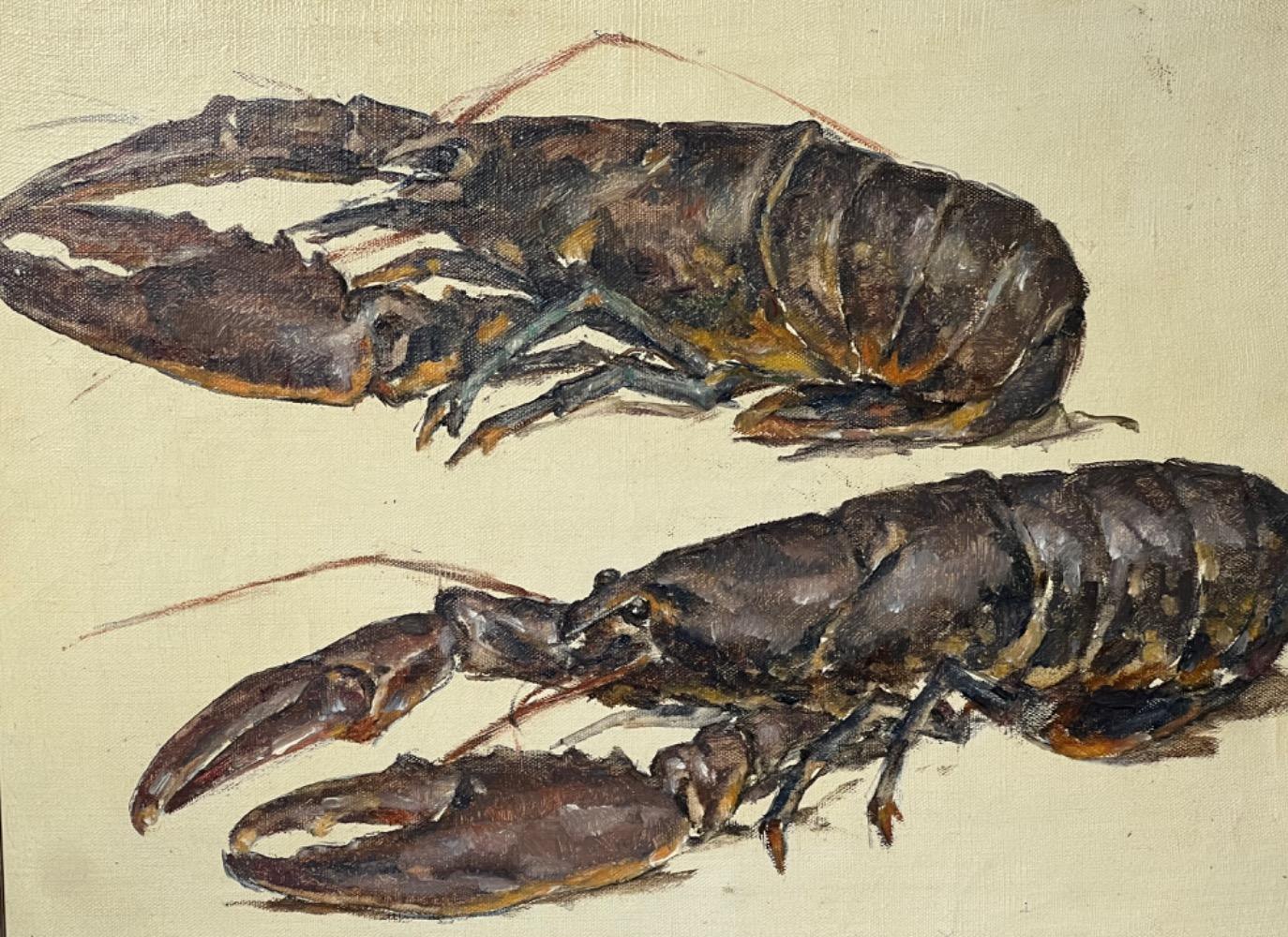 Stillife with lobsters ( oil on canvas )