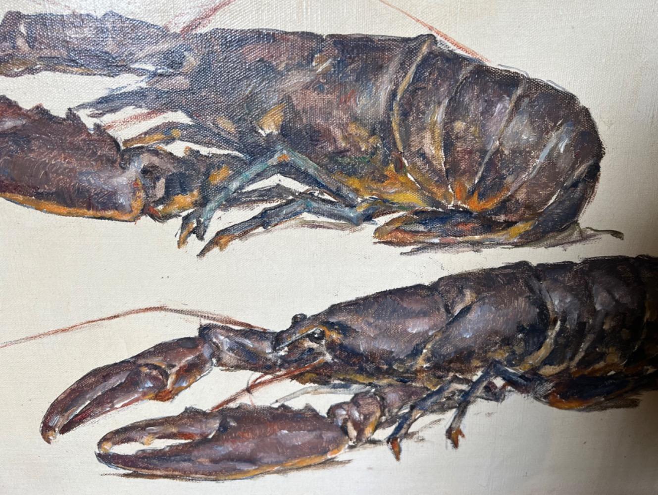 Stillife with lobsters ( oil on canvas )