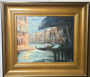 The canal grande in Venice ( oil on canvas)