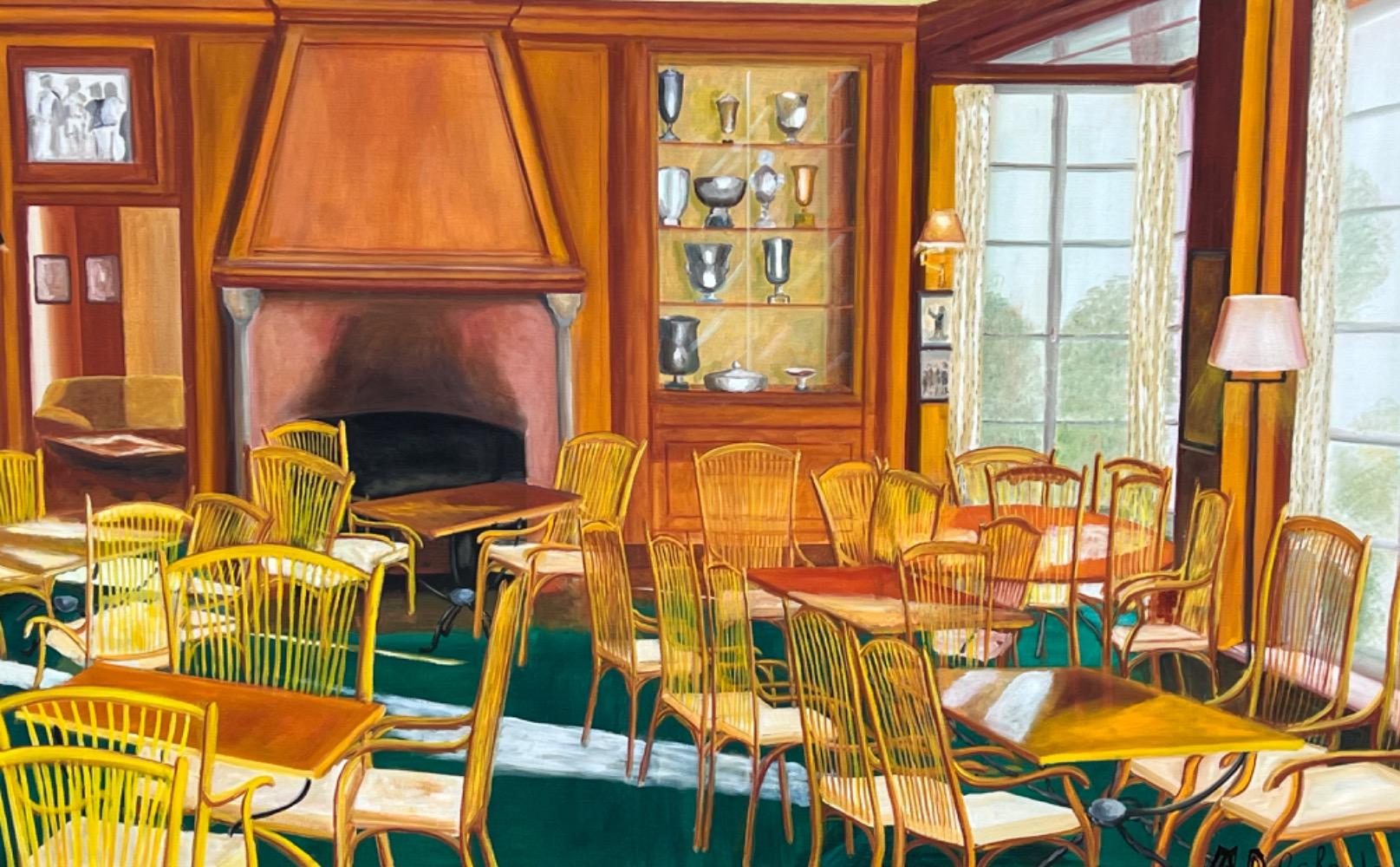 The clubhouse ( oil on canvas )