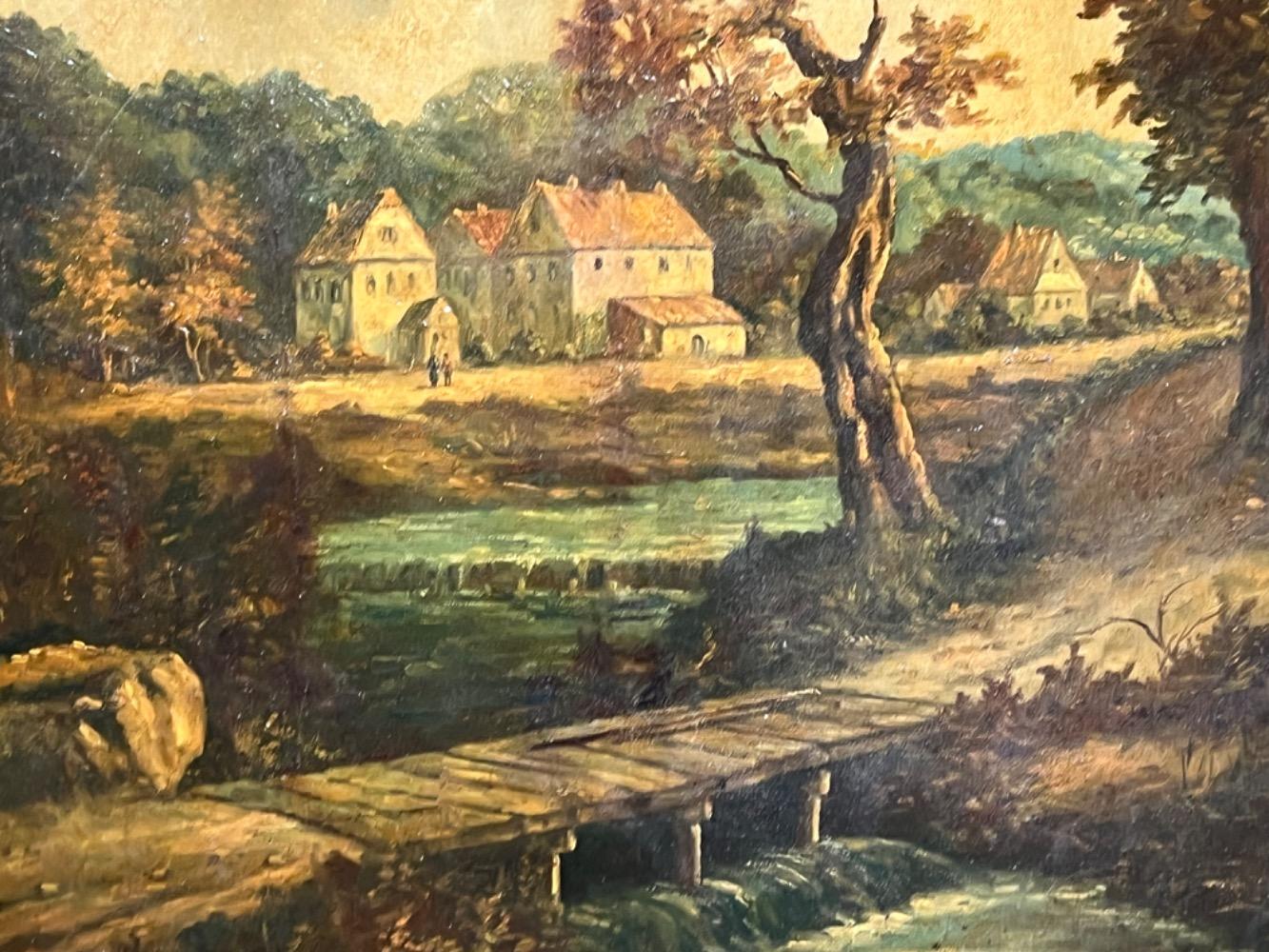 The daily life at the farm ( oil in canvas )