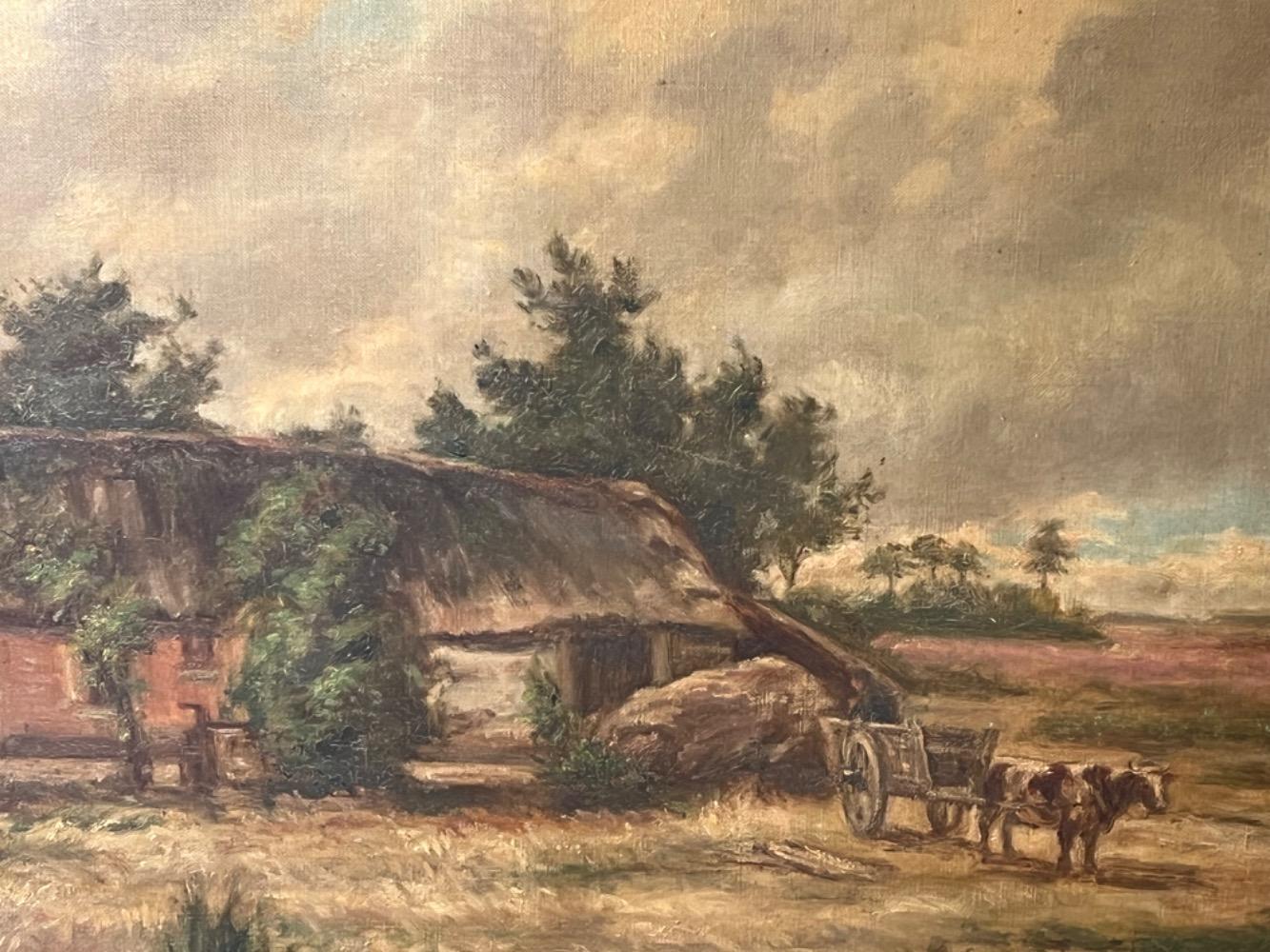 The daily life at the farm (oil on canvas )
