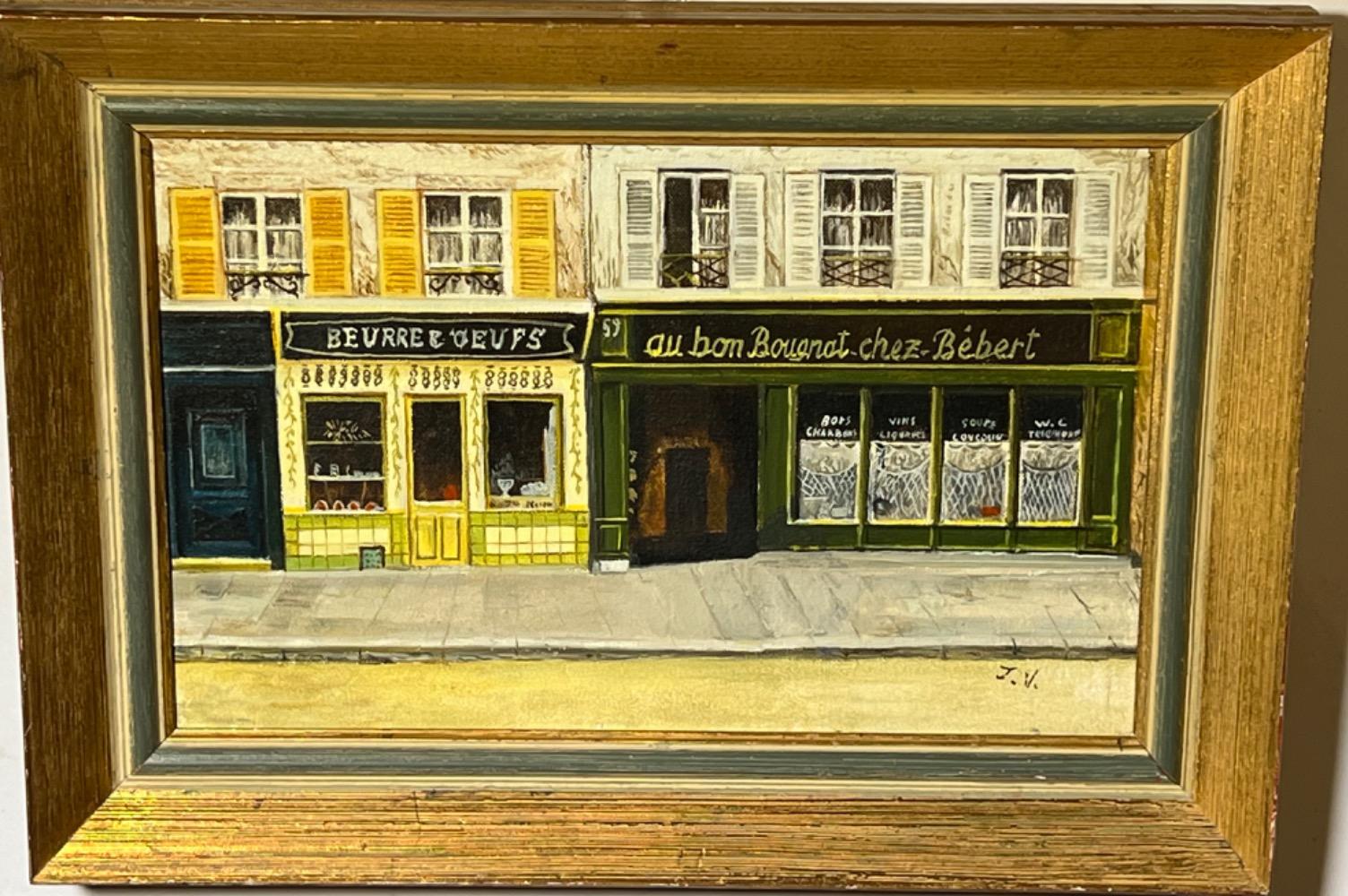 The dairy shop near the pub in France ( oil on board )