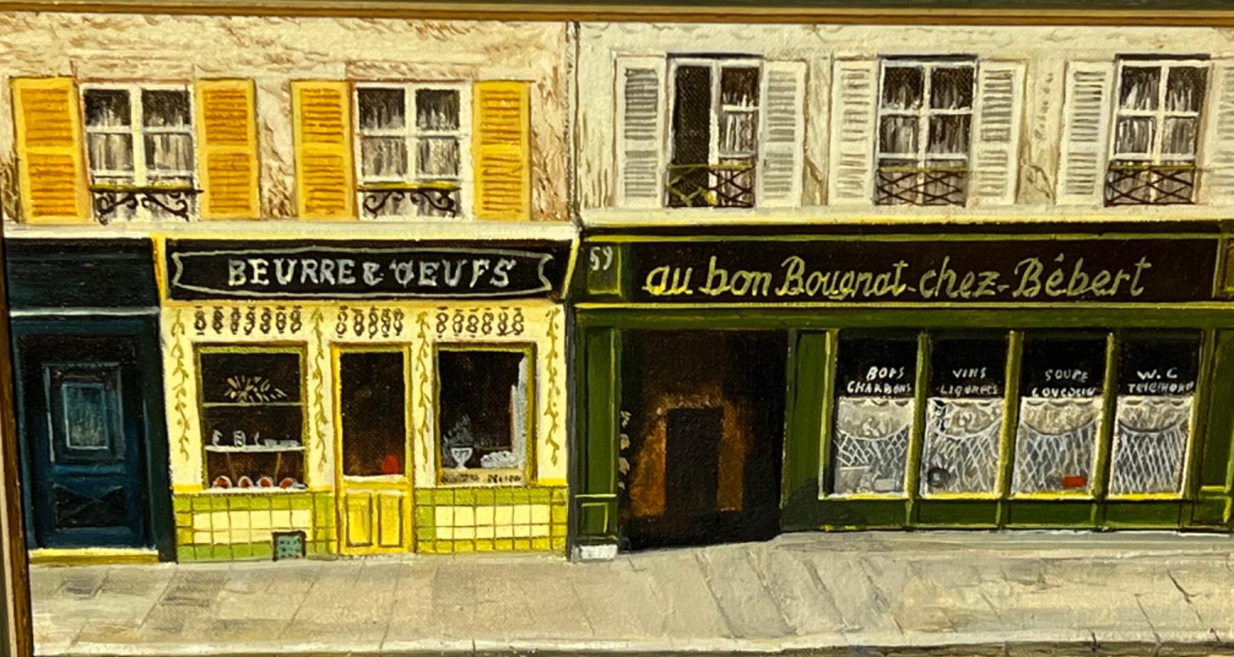 The dairy shop near the pub in France ( oil on board )