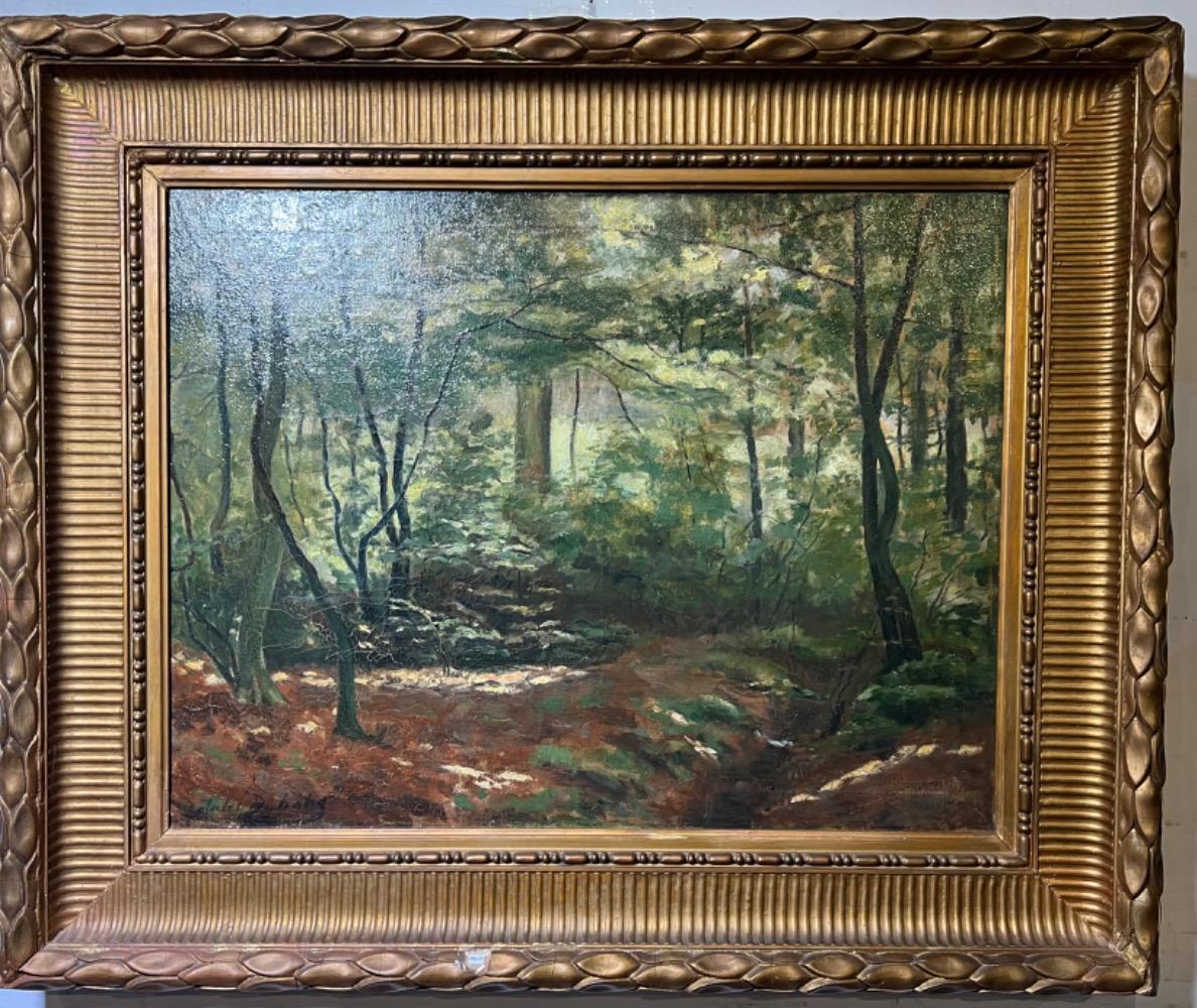 The forest in the summertime ( oil on canvas )