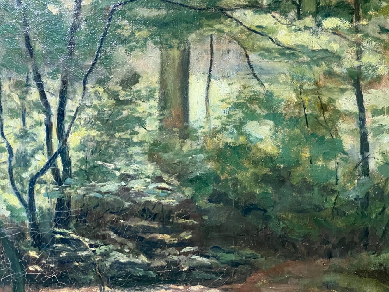 The forest in the summertime ( oil on canvas )