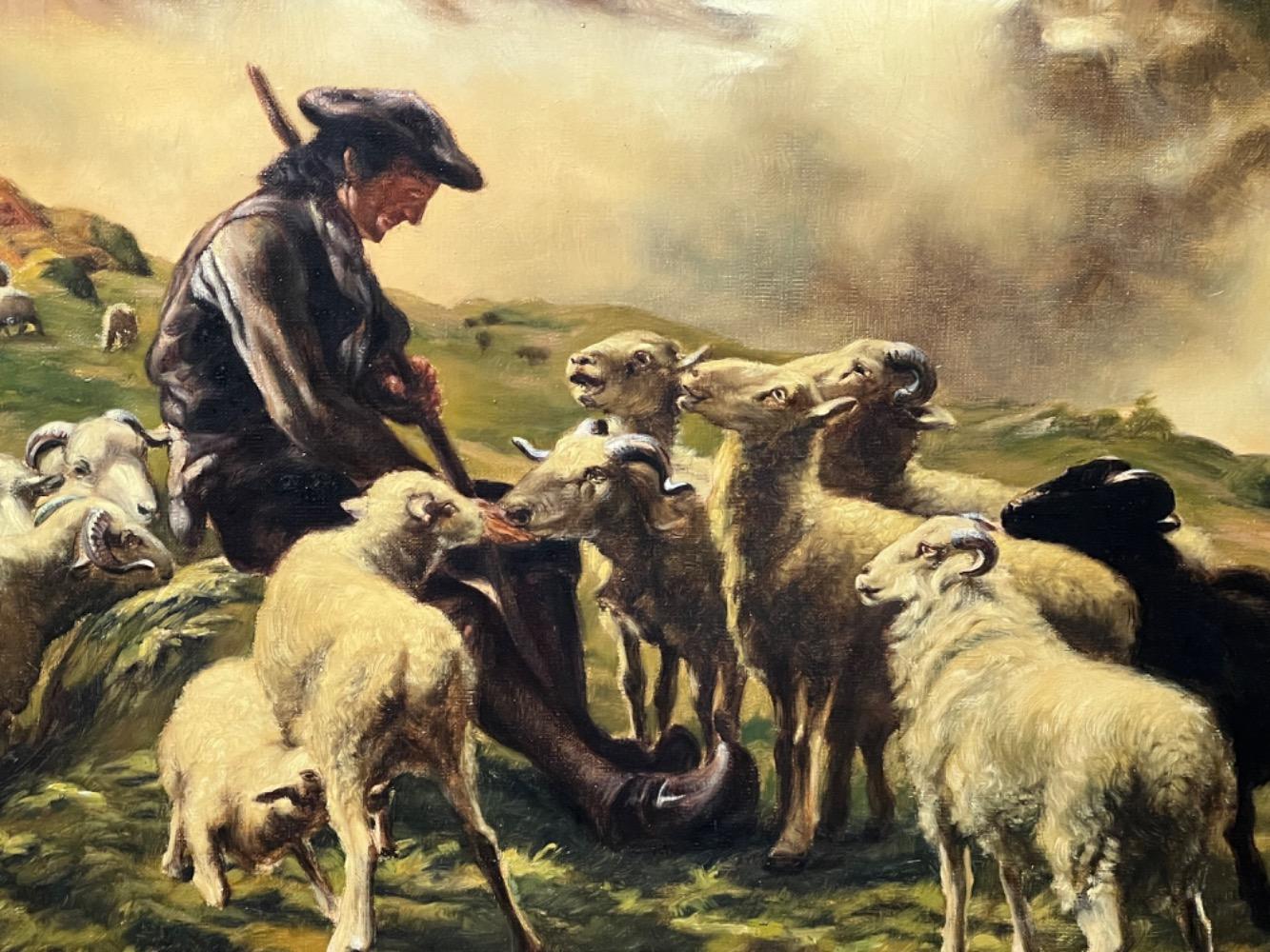 The good shepherd ( oil on canvas )