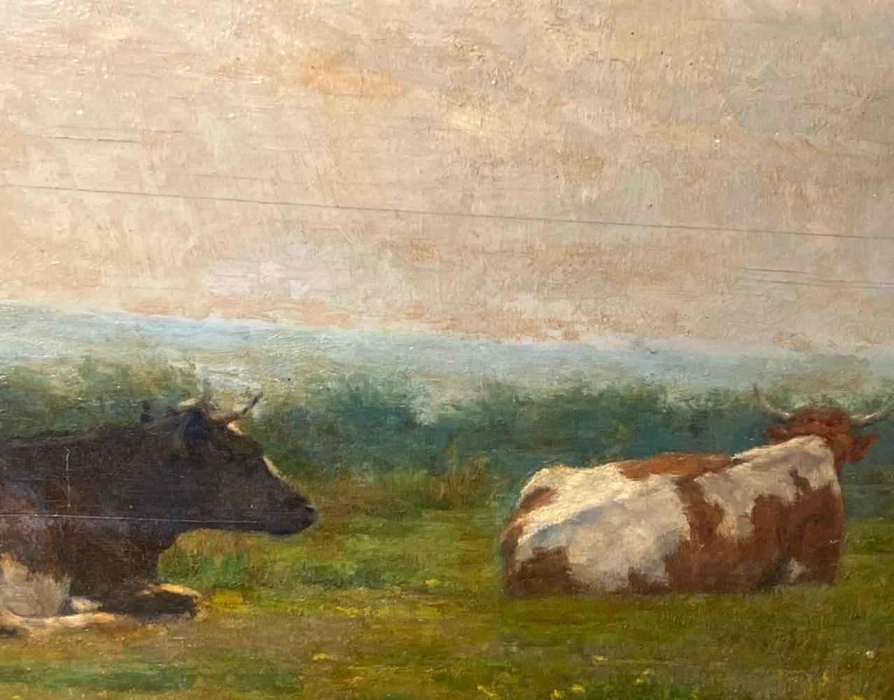 The happy cows ( oil on panel)