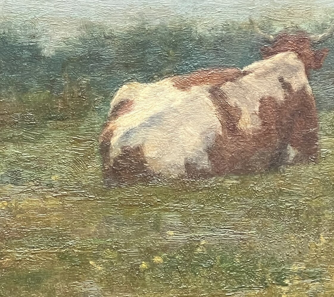 The happy cows ( oil on panel)