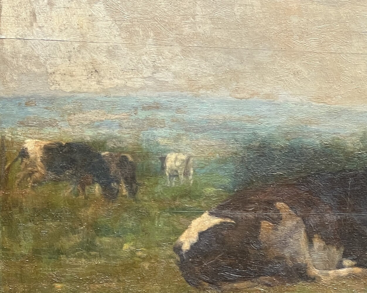 The happy cows ( oil on panel)