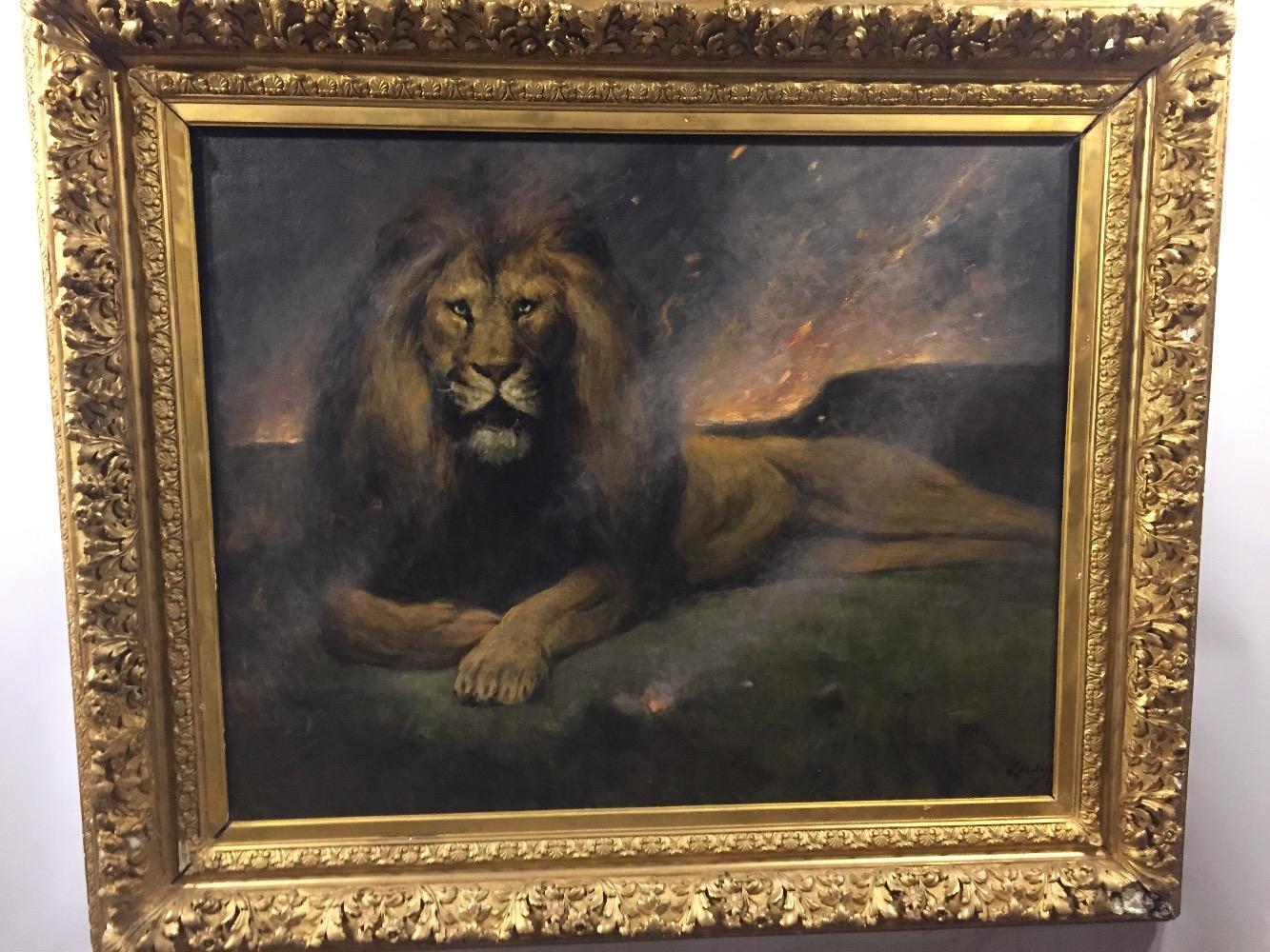 The lion king ( oil on canvas)