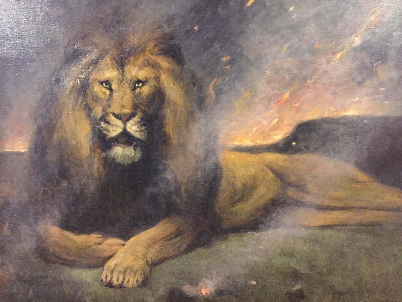 The lion king ( oil on canvas)