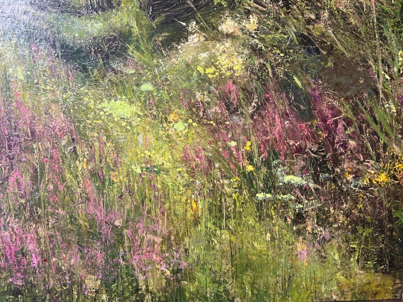 The peaceful garden ( oil on canvas )