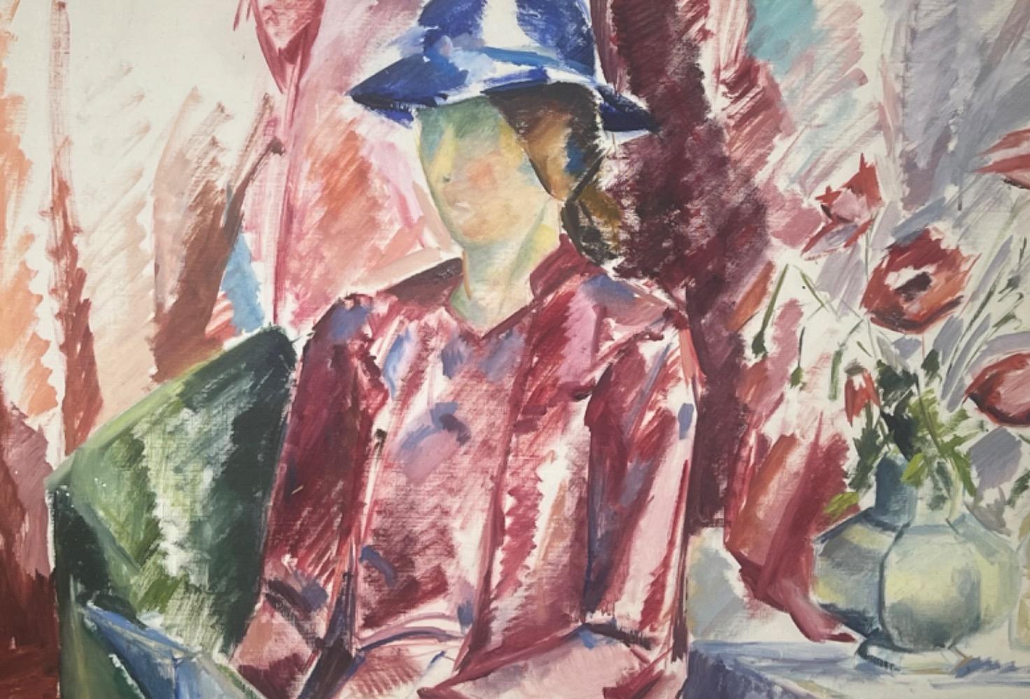 The reader , hommage to Rik Wouters ( oil on canvas on board )