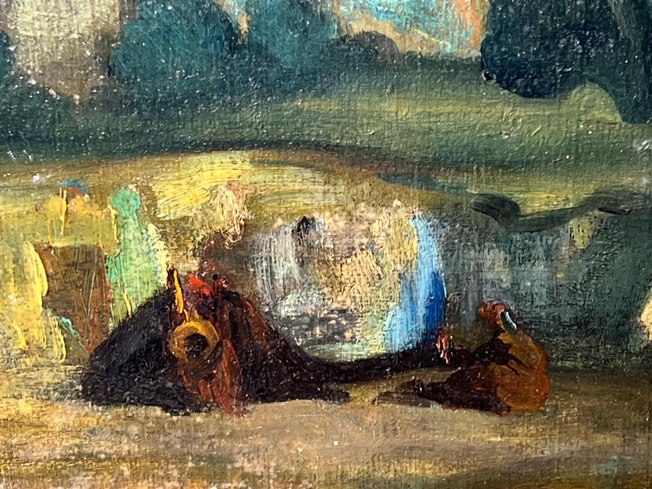 The resting camel ( oil on panel )