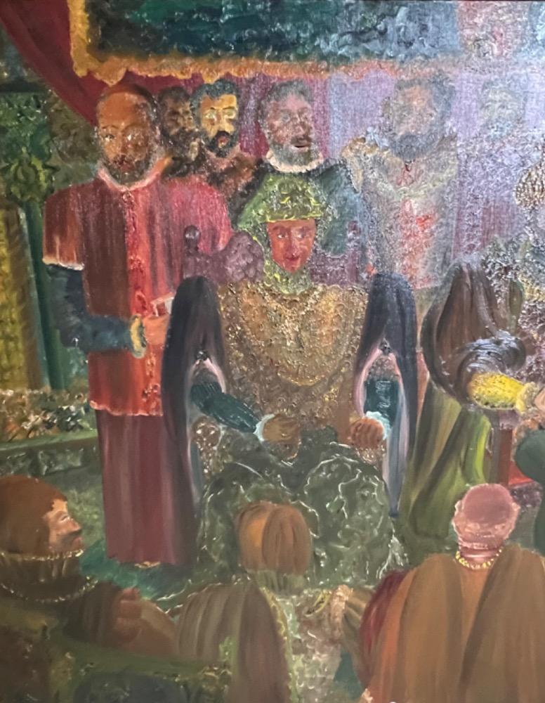 The royal court ( oil on canvas )