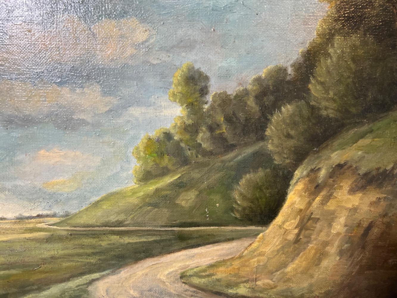 The way to the village ( oil on board )