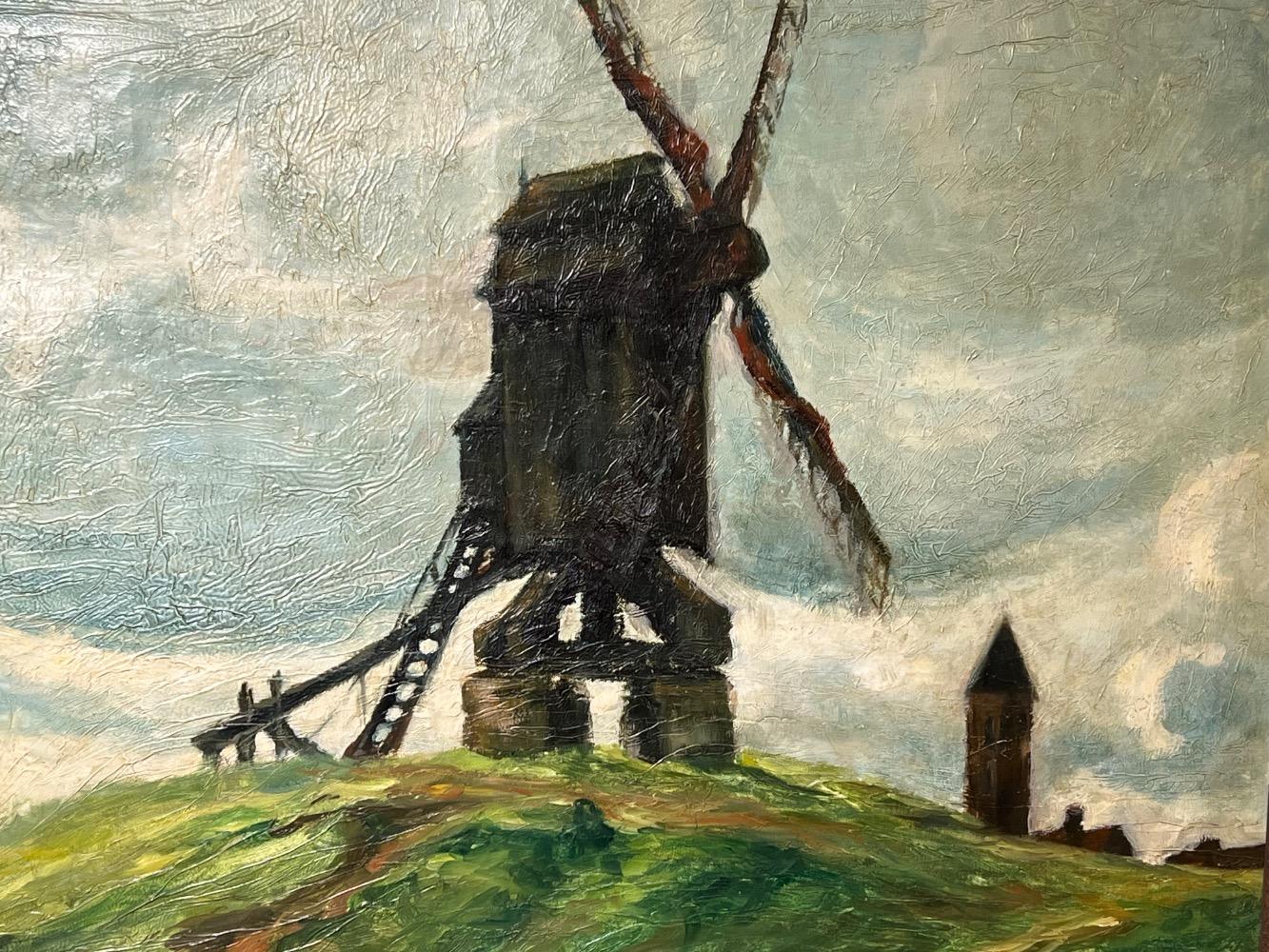 The windmill of the castle ( oil on canvas )