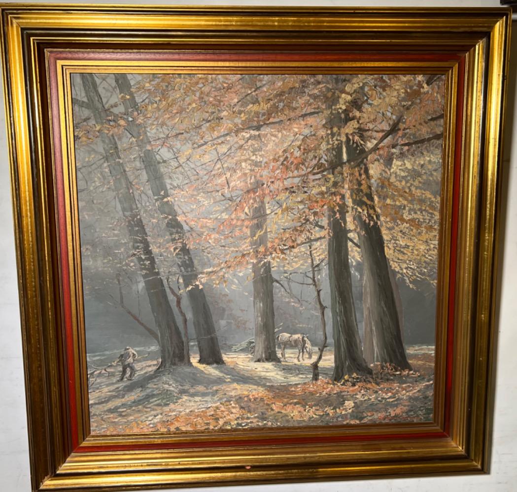 The wood collector ( oil on canvas )