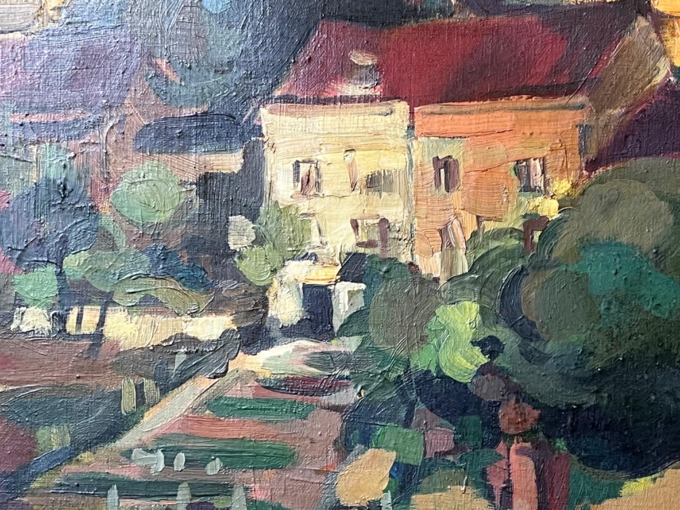 Village in the South of France ( oil on canvas )